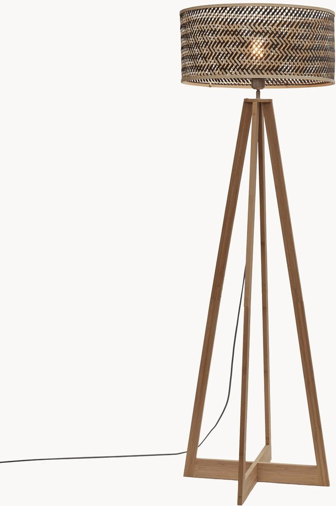 Bambusová stojacia lampa Java