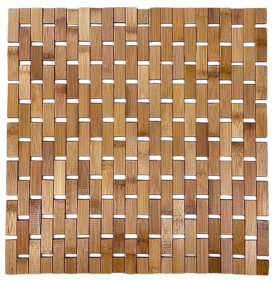 Predložka do kúpeľne Bambo Duckboard, 45x45 cm, hnedá