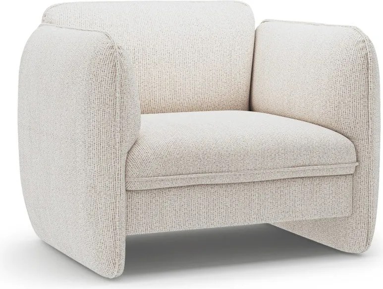 Krémovobiele ženilkové kreslo Georgia – Micadoni