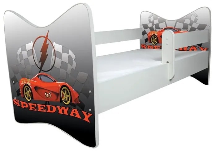 Detská posteľ " Speedway " deluxe, Rozmer 140x70 cm, Farba dub jasný, Matrace bez matraca
