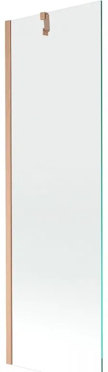 Mexen Next, 1-krídlová vaňová zástena 60 x 150 cm, 6mm číre sklo, medená matná, 895-060-000-00-00-65