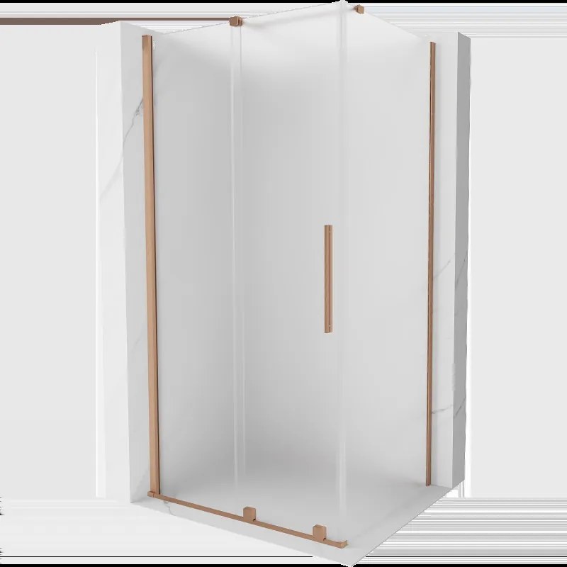 Mexen Velar posuvná sprchová kabína 100 x 110 cm, mat, brúsená meď - 871-100-110-31-65