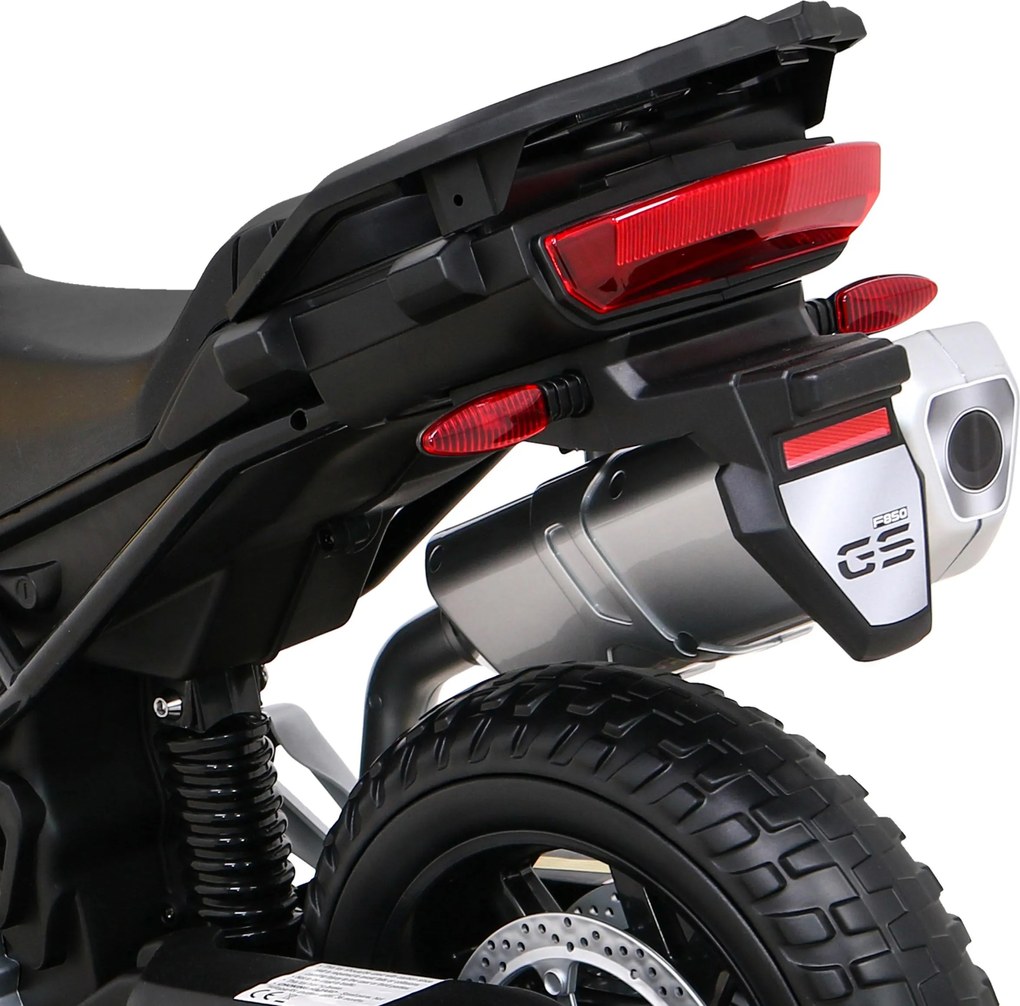 Ramiz BMW F850 GS Detský motocykel na batérie žltý + asistenčné kolesá + LED audio + pomalý štart + EVA