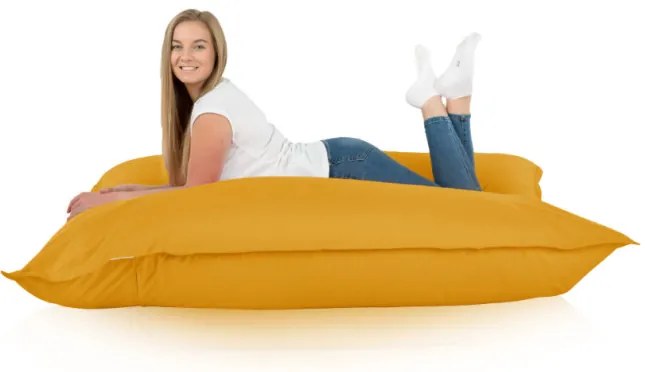 Vankúš na sedenie žltý nylon