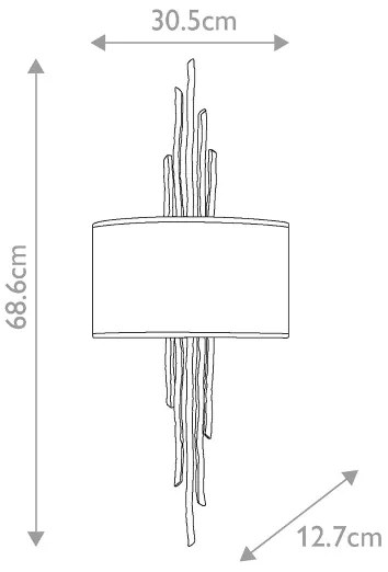 Hinkley - Nástenné svietidlo SPYRE 2xE14/60W/230V šedá