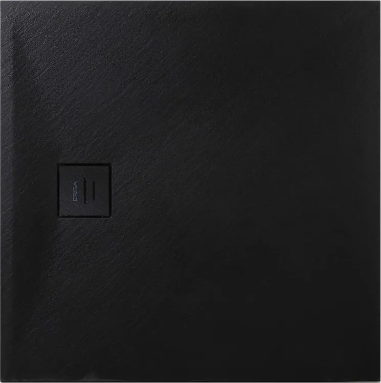 Erga Hyper, SMC sprchová vanička 70x70x2,6 cm + sifón, čierna matná, ERG-V06-SMC-7070S-BK
