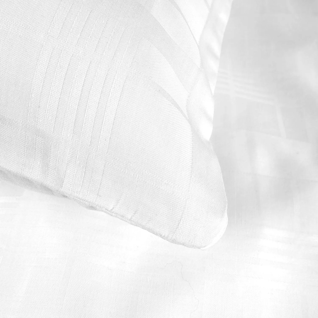 SATÉNOVÉ OBLIEČKY MARSELA EXCLUSIVE 180X200 CM, 2KS 70X80 CM BIELE