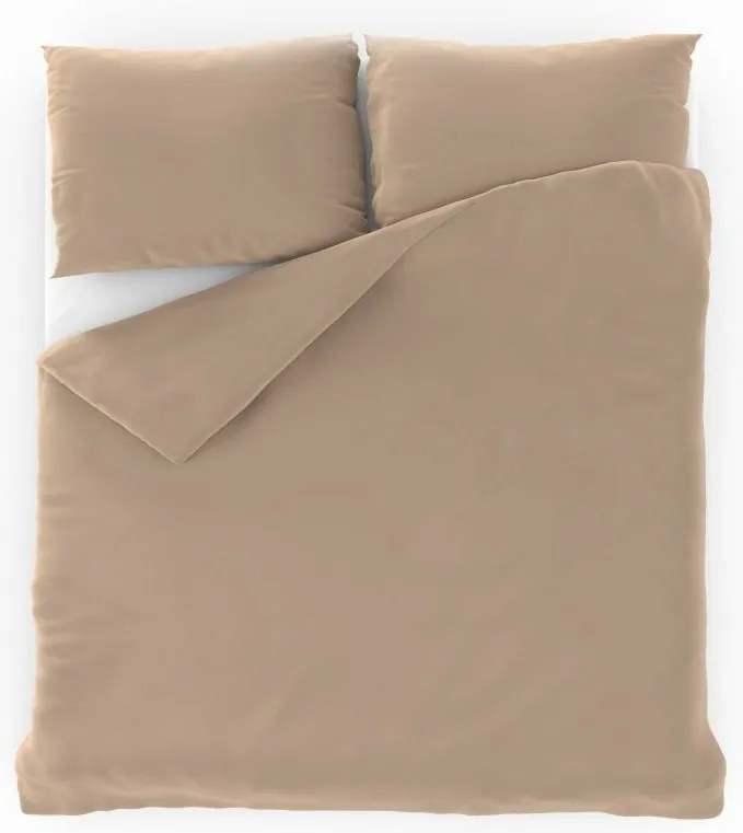 Kvalitex Bavlnené obliečky béžová, 240 x 200 cm, 2 ks 70 x 90 cm