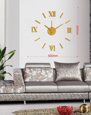 Nalepovacie nástenné hodiny, MPM 3513 Rimské, 60cm