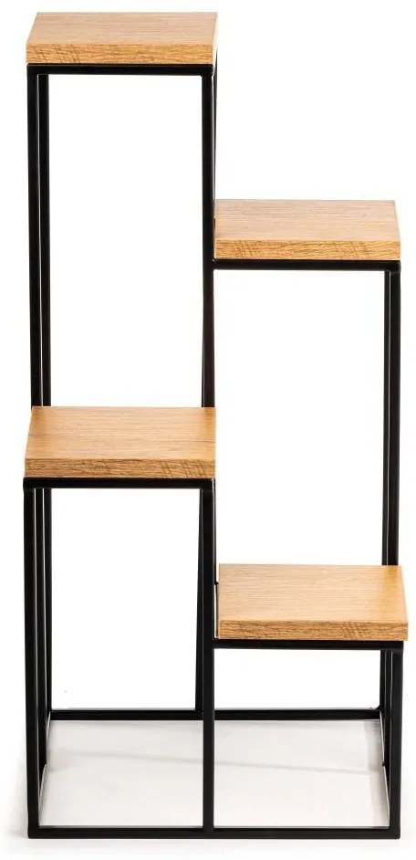 STOJAN NA KVETINÁČ KASKADA 70X34X34 CM ČIERNA/HNEDÁ