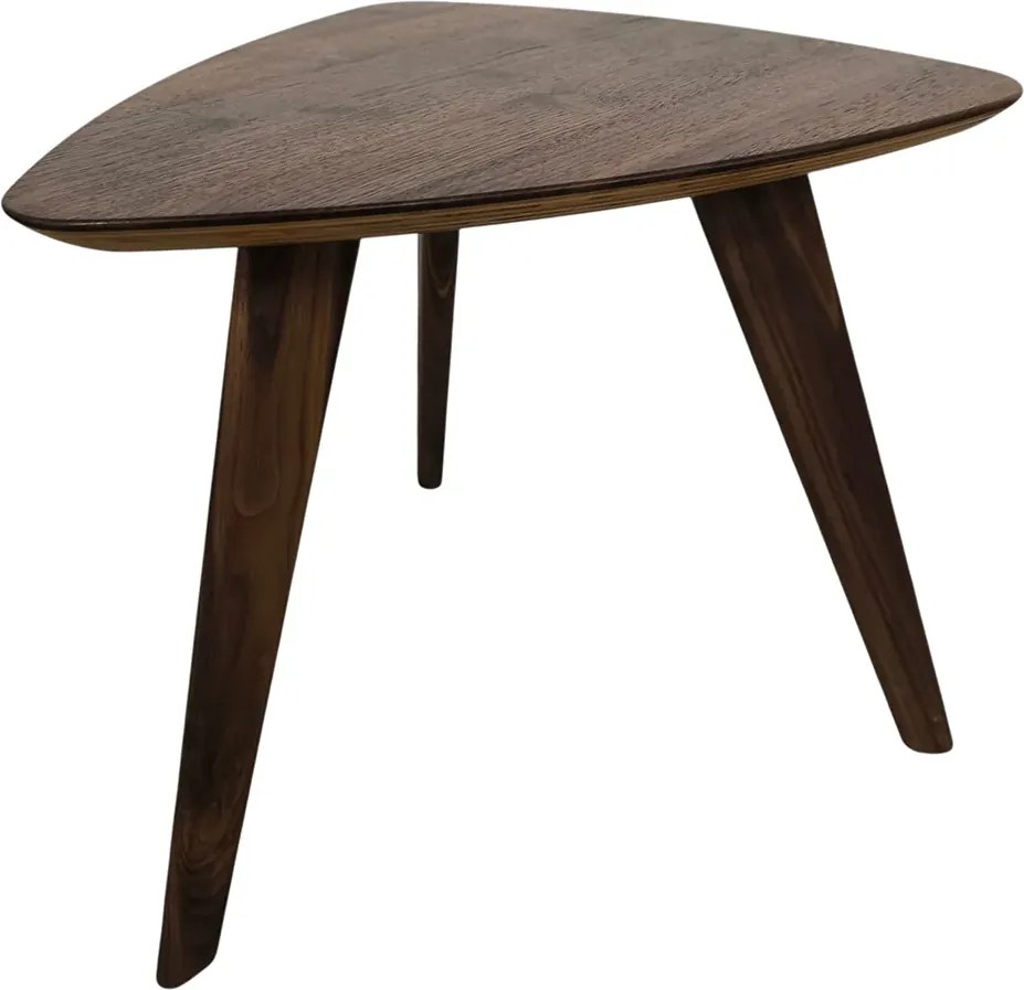 Malý konferenčný stolík v tvare trojuholníka FINN, 50x50x45 cm Orech