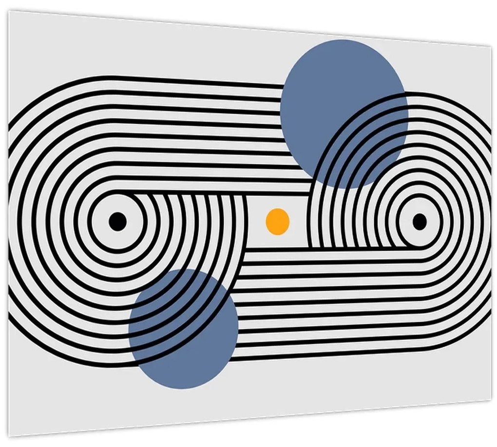 Sklenený obraz - Minimalistická abstrakcia N⁰3 (70x50 cm)