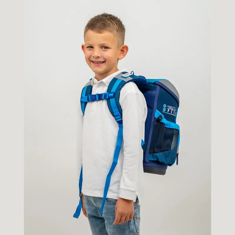 Školský set BELMIL Racing Blue Neon Mini