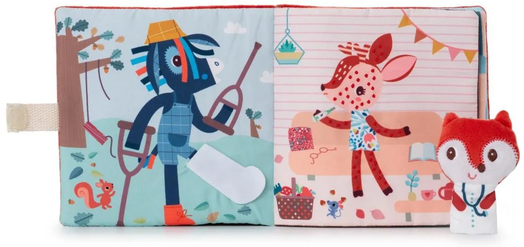 Lilliputiens - textilná knižka s prstovou bábkou - doktorka Alice