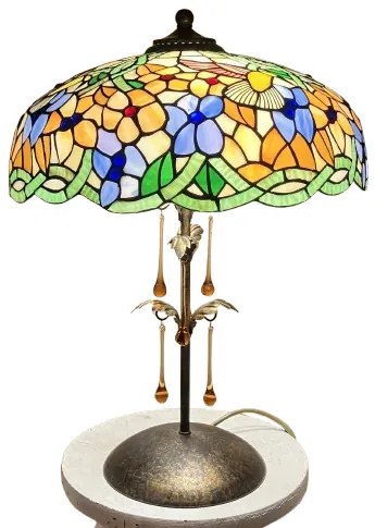 Lampa do obývačky Tiffany SPRING Murano Iron Base 56*40