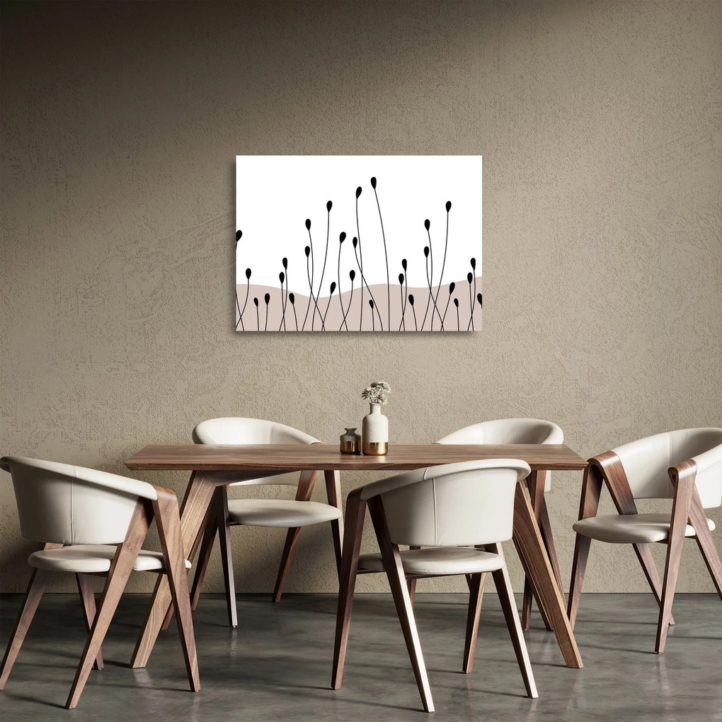 Sklenený obraz - Grafická lúka N⁰1 (70x50 cm)