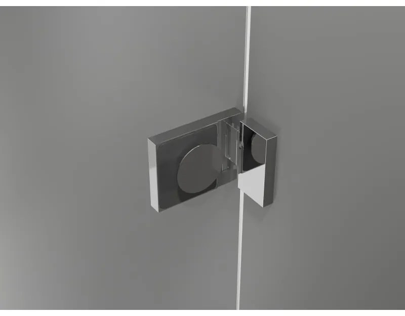 Mexen Lunar, L päťuholníkový sprchový kút naklápací doľava 90 x 100 cm, 8mm číre sklo, chrómový profil, 831L-090L-100P-01-00-L