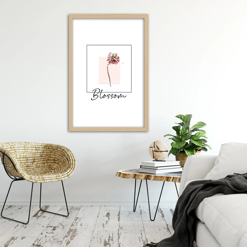 Gario Plagát Rozkvitnutý kvet Farba rámu: Prírodná, Rozmery: 30 x 45 cm