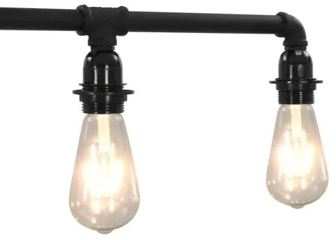 vidaXL Stropná lampa čierna 5 x E27 žiarovky-
