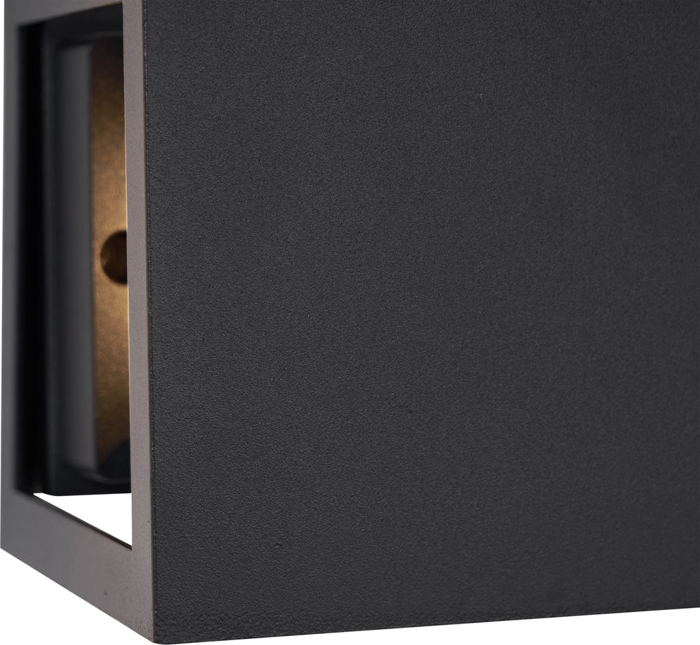 Moderné nástenné svietidlo čierne vrátane LED IP44 - Edwin Quadro