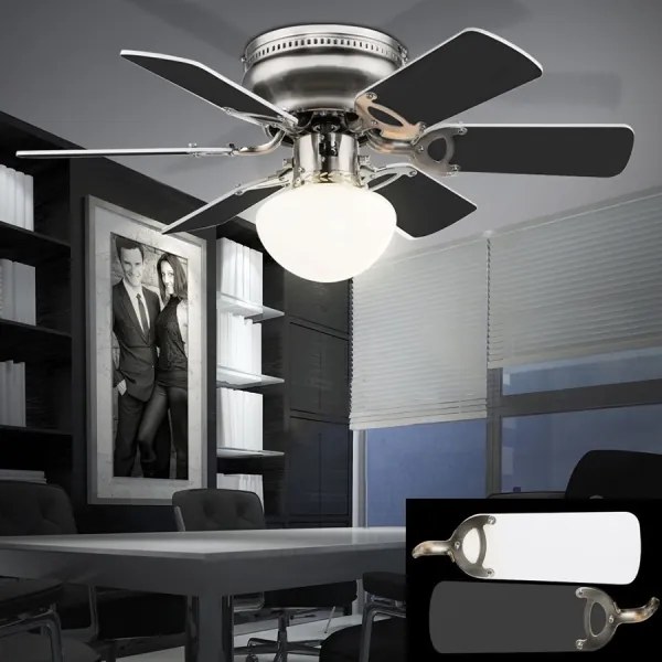 GLOBO 0307W - Stropný ventilátor UGO 1xE27/60W/230V