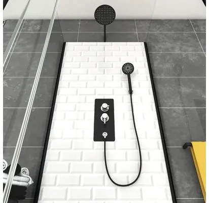 Sprchový box Aurlane Metro 80 x 80 x 230 cm čierna