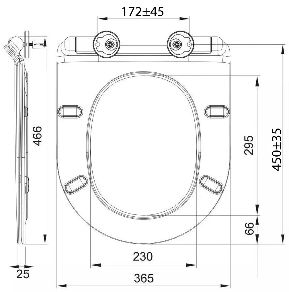Sapho Sapho, GALIA WC sedátko, SLIM, Soft Close, biela, PCS081