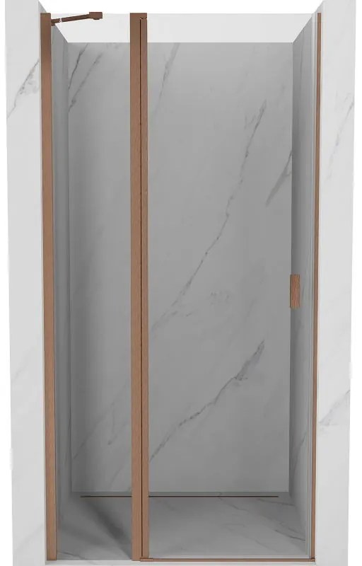 Mexen Otváracie sprchové dvere MIST (1d+1s) 90x200 cm 6mm brúsená meď, priehľadné, 8A4-090-000-65-00