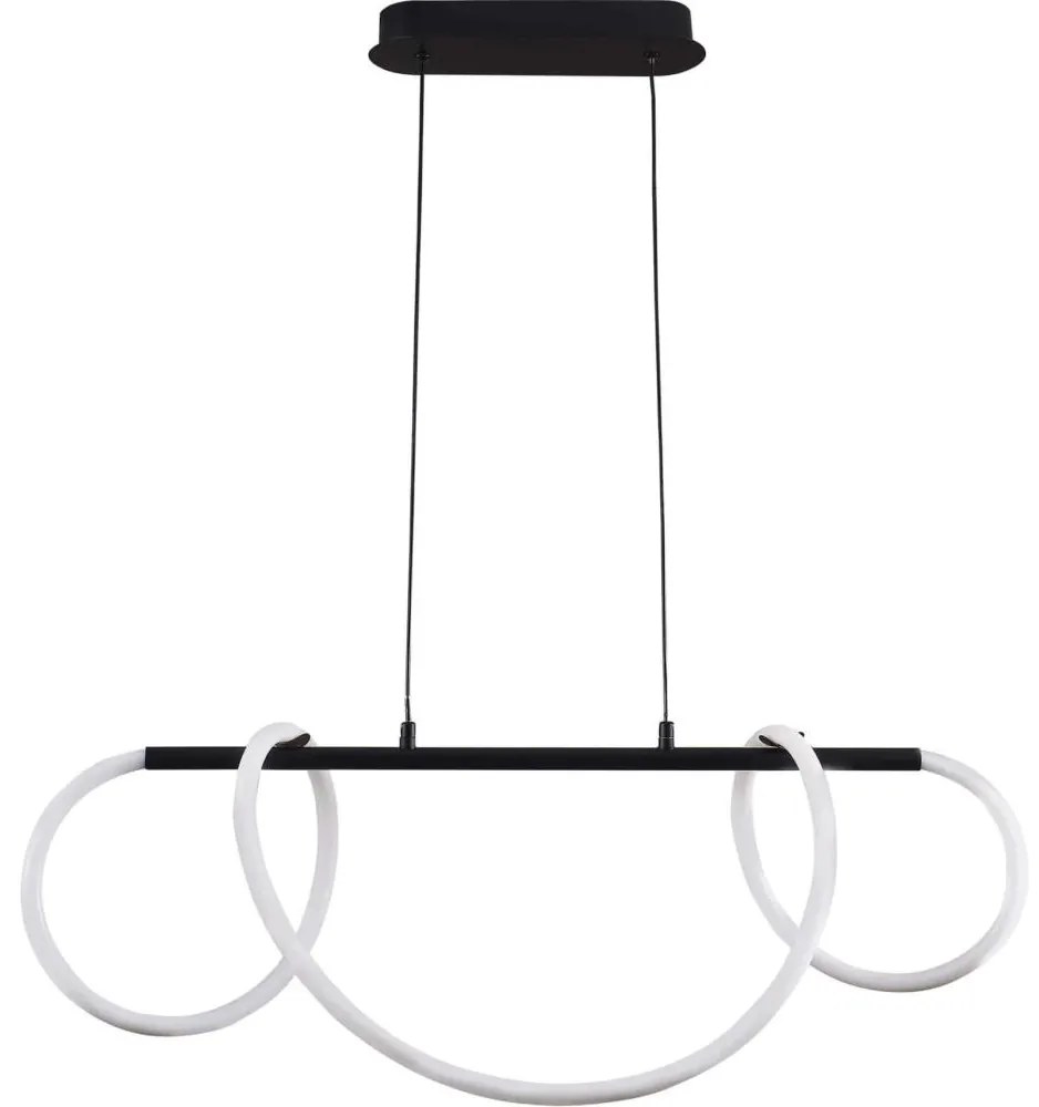 LED Luster na lanku EMMA LED/38W/230V čierna