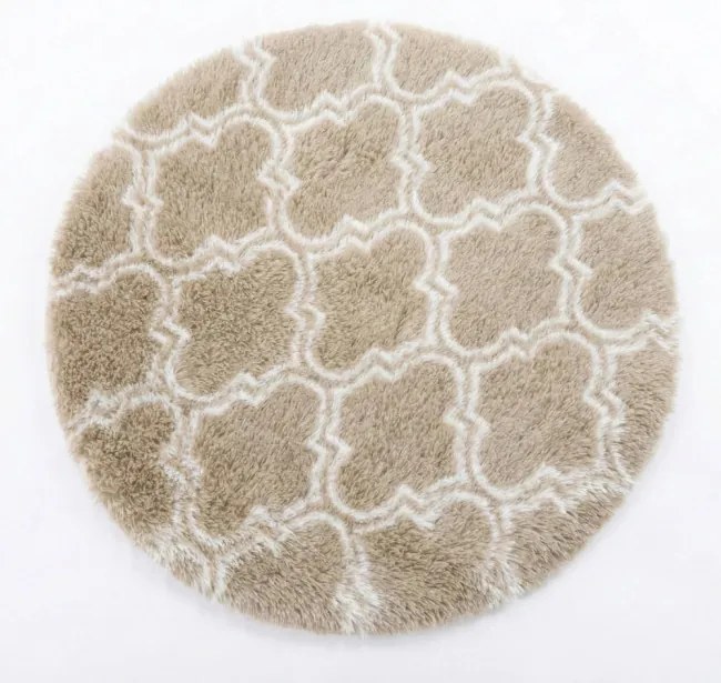 Protišmykový koberec DECOR béžový kruh
