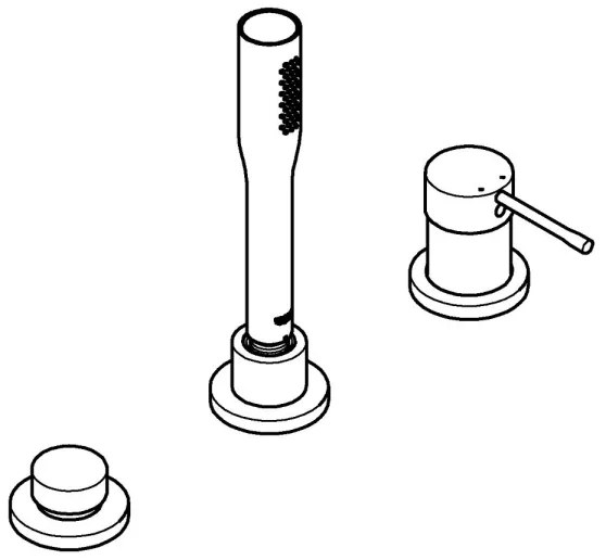 GROHE 19976001 - Vaňová trojotvorová kombinácia ESSENCE, lesklý chróm