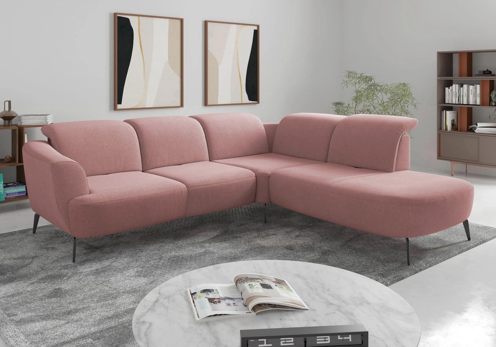 XXXLutz ROHOVÁ SEDAČKA, textil, staroružová Sit & More - Sedačky - 000144018593