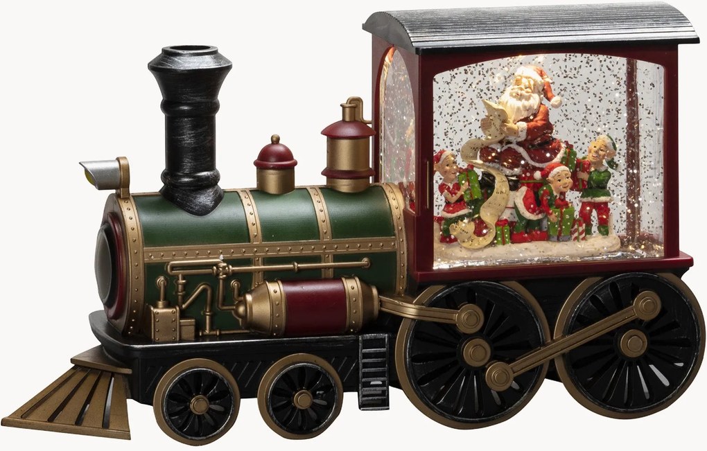 Vianočná LED dekorácia's časovačom Locomotive With Santa