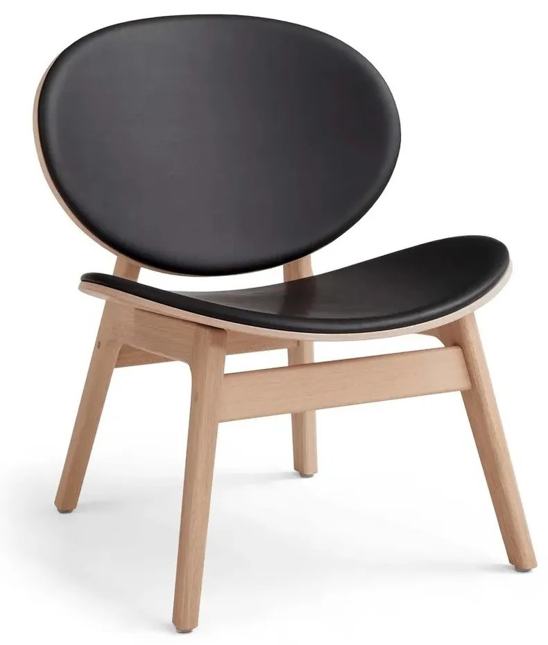 Dubové kreslo s koženým čalúnením Findahl by Hammel