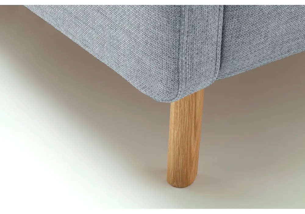 Sivomodrá čalúnená dvojlôžková posteľ s úložným priestorom s roštom 180x200 cm Lotte – Meise Möbel