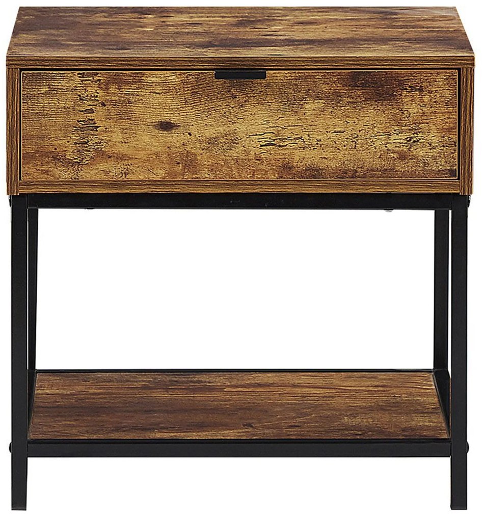 Bočný stolík z tmavého dreva BERKLEY Beliani