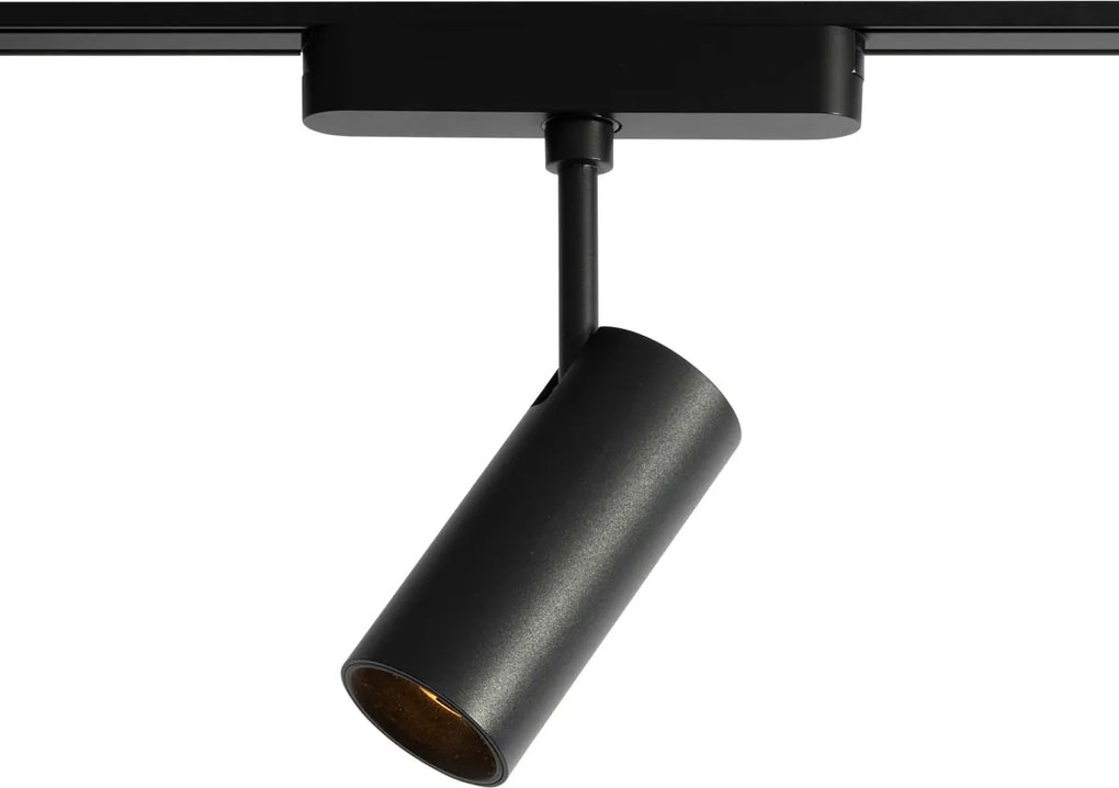 Moderné čierne bodové svetlo pre 1-fázový koľajnicový systém 9W 3000K - Magnetic Gert