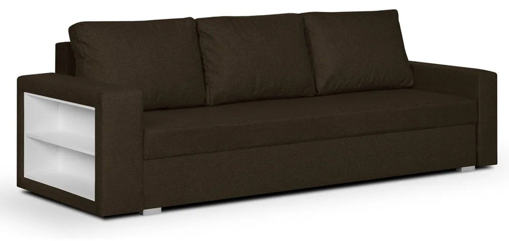 Pohovka pre 3 osoby s funkciou spania DOLAR I Hnedá