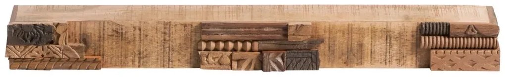 furniture-nabytek.cz - Masívna nástenná polica Greenland z mangového dreva, lakovaná, hnedá – 100 cm