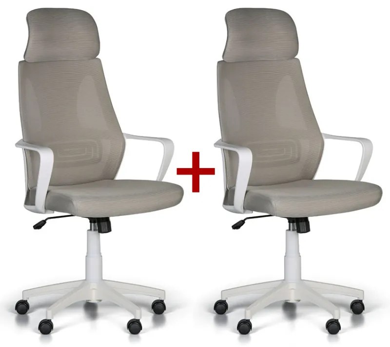 Kancelárska stolička FRESH 1+1 ZADARMO, béžová