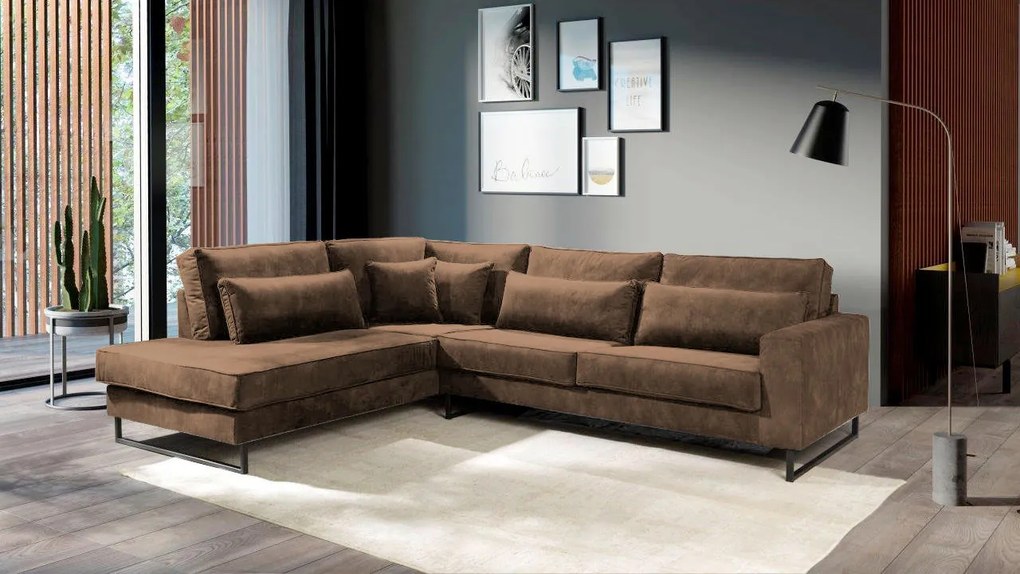 XXXLutz ROHOVÁ SEDAČKA, textil, kompozitné drevo, svetlohnedá MID.YOU - Sedačky - 000694010024