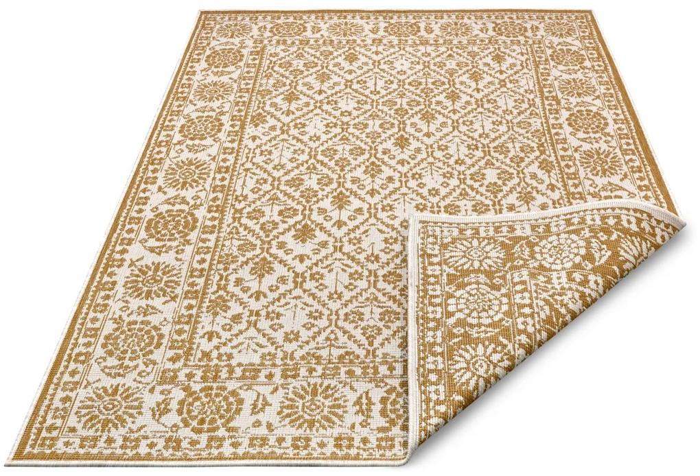 NORTHRUGS - Hanse Home koberce Kusový koberec Twin-Wendeteppiche 105789 Ochre – na von aj na doma - 80x250 cm