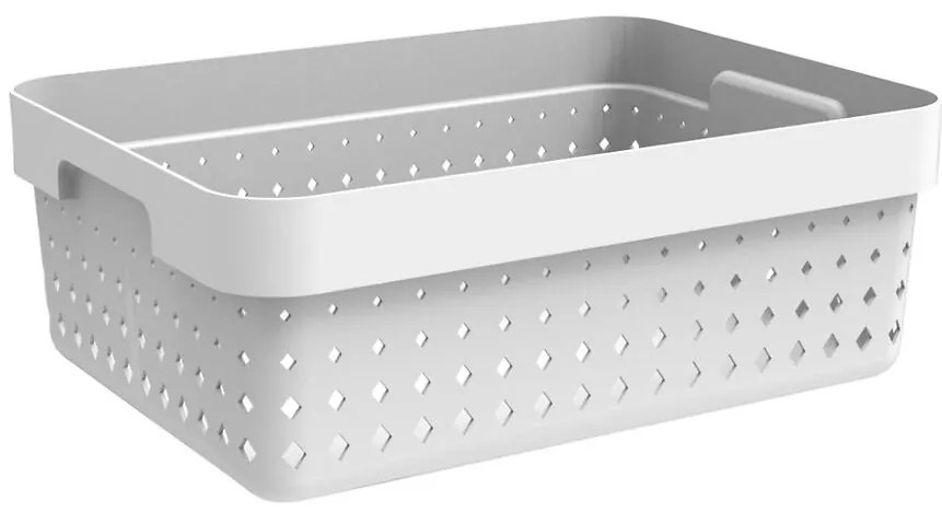 Košík Seoul stredný biely 357x268x131