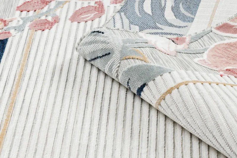 Kusový koberec Botanic 65240 Flamingo grey – na von aj na doma, 157x220, viacfarebná, chodba / predsieň, Dywany Łuszczów