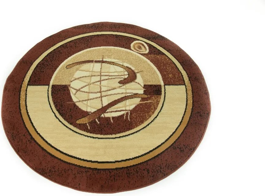 TA Koberec 5118D HNEDÉ ATLASOVÉ KOLESO Rozmer: 100x100 cm