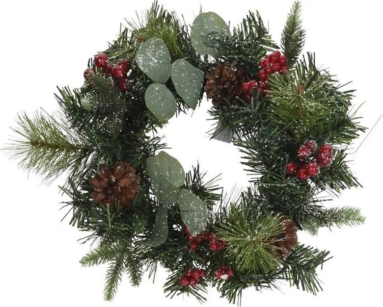 Vianočný veniec s vianočnými bobulami 30 cm