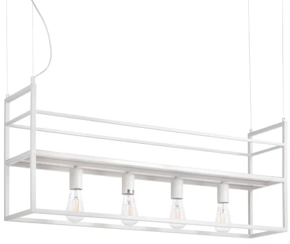 ONLI - Luster na lanku s poličkou JEFFER 4xE27/22W/230V biela