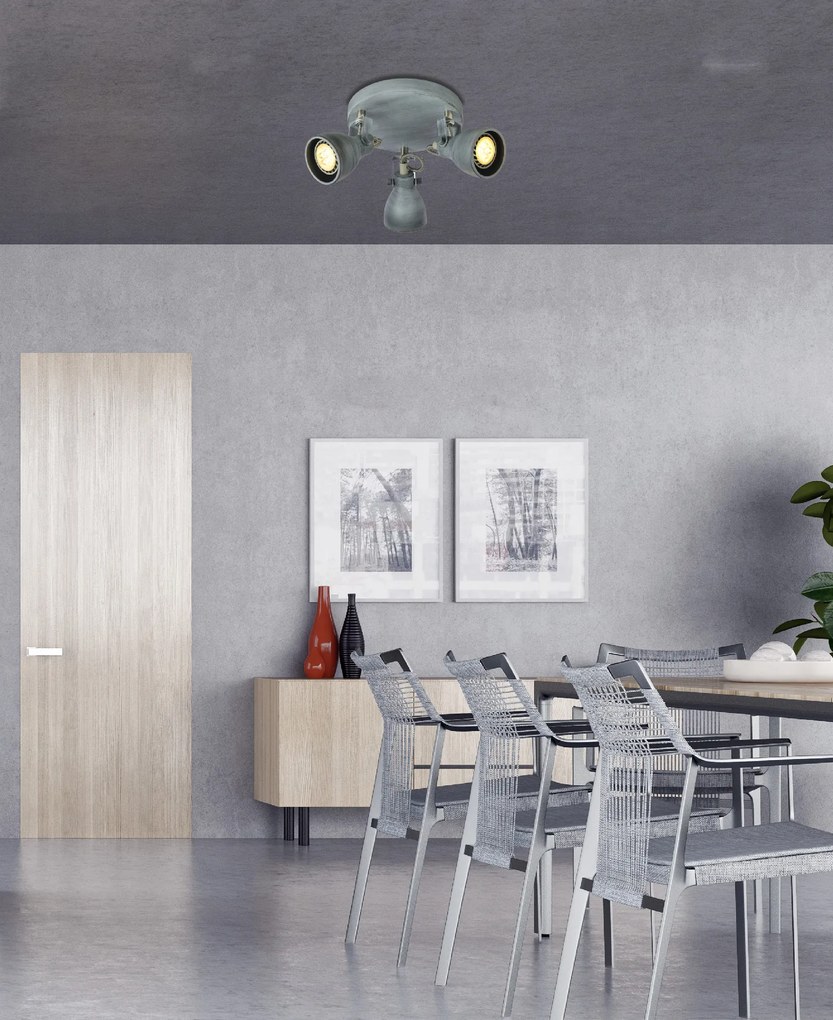 Candellux ASH Stropné svietidlo 3X40W GU10 Gray Mat 98-64325