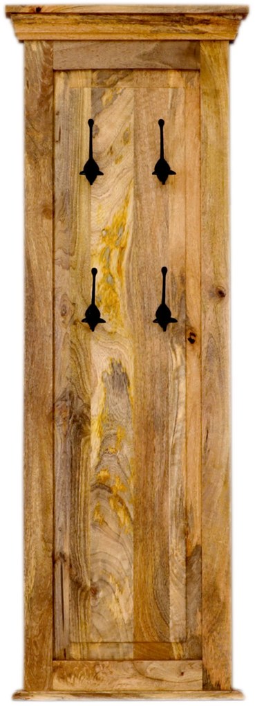 furniture-nabytek.cz - Vešiak z masívu s 4 háčikmi 50x140 z dreva mango