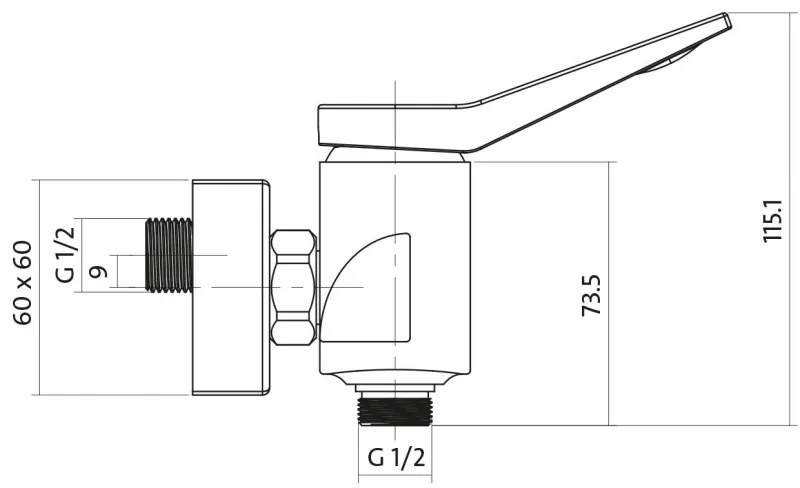 Cersanit CROMO - sprchová batéria, chróm, S951-036